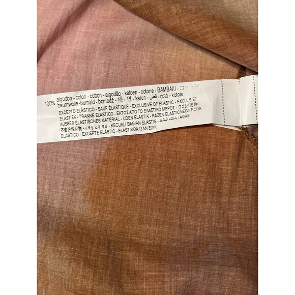 Zara 100% Cotton Maxi Dress Orange Sz XS - Picture 9 of 10